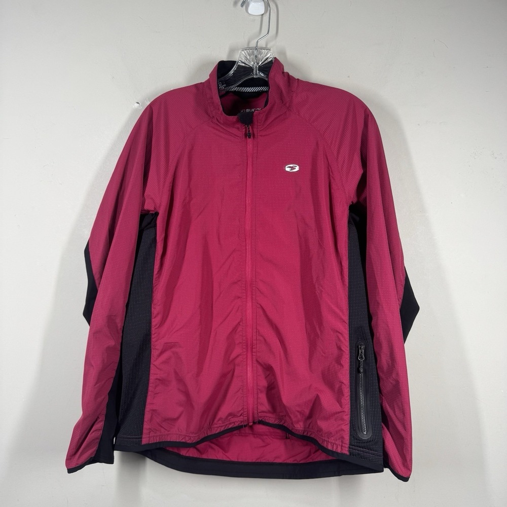 SUGOI RS ZAP Cycling Pink Jacket Reflective Waterproof Rain Riding Women's Sz L